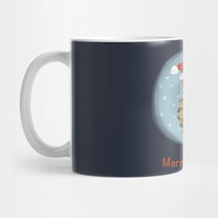 Merry Christmas cat eating gingerbread cookies Mug